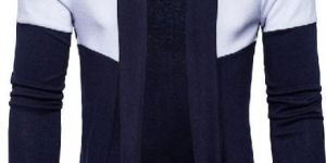 Solid Grey Color Cotton Men's Cardigan