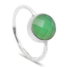 Chrysoprase Matt Finish Rings