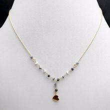 Sky Blue Opel Rosery Chain Necklaces