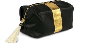 Gold Cosmetic Leather Bag
