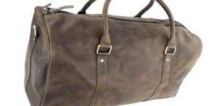 Leather Duffle Travel Bag