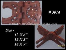 Wooden Brass Inlay Quran Stand