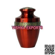 Ruby Red Brass Cremation Urn