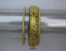 Antique Finished Brass Bangles