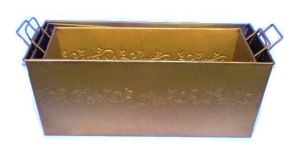 Grey Painted Iron Planter