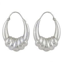 Cute Plain Silver Jewelry Hoop Earrings