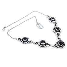 Sterling Silver Green Onyx Gemstone Necklace