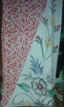 Shawl with Print and Hand Paint