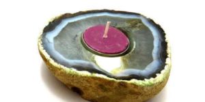 Agate Candle Holder