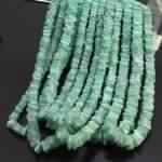 Amazonite Smooth Heishi Cube Gemstone Beads
