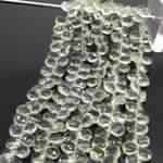 Natural Green Amethyst Pear Faceted Gemstone Beads