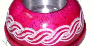 Coloured Stone Tealight Candle Holder