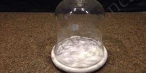 Marble Pastry Plate with Glass Dome