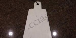 White Marble Paddle Cutting Board