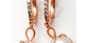 Pearl Diamond Hoops