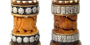 Wooden Carved Multipurpose Pen Holder