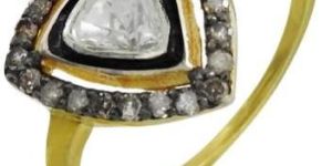 925 Sterling Silver Jewellery Traditional Diamond, Inlay Ring