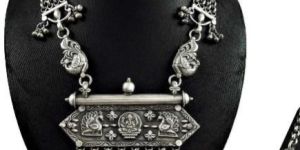 Antique Look Oxidized 925 Sterling Silver Necklace