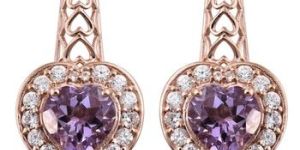 Silver Heart Drop Earring