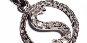 Sterling Silver E Pendant