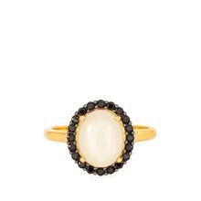 White Moonstone Sterling Silver Ring