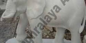 Grey Stone Elephant Statue