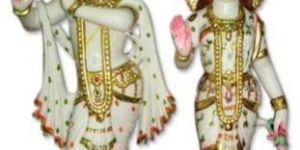 Marble Radha Krishna Statue