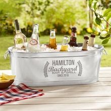 Galvanized Metal Camping Beer Tub