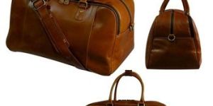 Leather Duffle Travel Bag