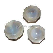 Grey Agate Faceted Bowl