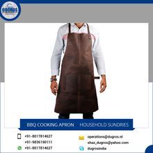 Adjustable Strap Leather Apron Cooking for Men