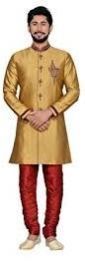 Mens Indo Western Sherwani Nawabi with Churidar Bottom