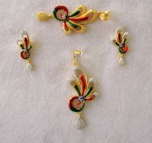 C.Z Studded Peacock Face