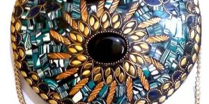 Ladies Fashion Moasaic Work Handmade Should Hand Clutch