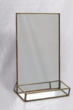 Standing Decorative Mirror with Shelf