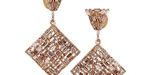 DESIGNER BAGUETTE DIAMOND DANGLE EARRINGS