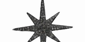 PAVE DIAMOND CHARM SILVER PENDANT