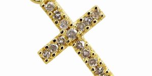 PAVE DIAMOND CROSS CONNECTOR JEWELRY