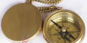 Brass Compass with Chain