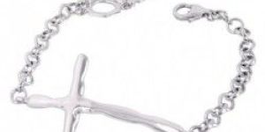 Cross Solid Silver Cluster Bracelet