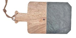 Designer Black Marble and Mango Wood Chopping Board