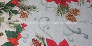 Printed table cloth, made of 100% polyester, customized design welcome/accepted