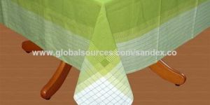 Tablecloth green, made of 100% soft cotton, customized design welcome / accepted, azo free dyes.