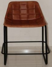 Bistro Leather Bar Chair