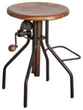 Vintage Industrial Crank Bar Stool