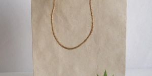 100% Hemp paper printed jute string handle bags