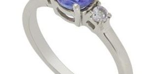 Tanzanite Round Cut Sterling Silver Ring