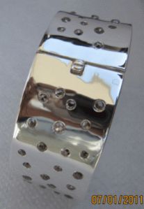 Diamond Silver Bangle