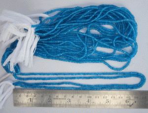 Neon Apetite Blue Faceted rhondelle/bati gem beads