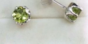 Peridot Stud Earrings